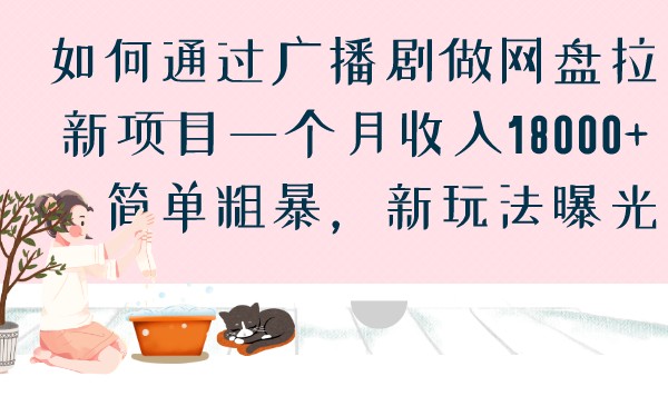 如何通过广播剧做网盘拉新项目一个月收入18000+，简单粗暴，新玩法曝光-赚米吧