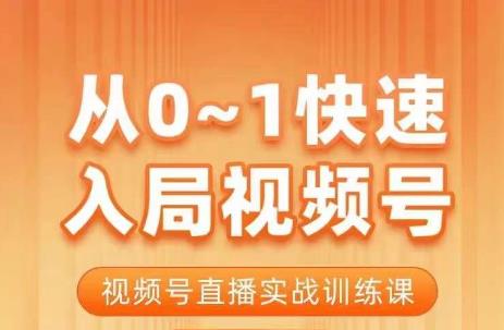 陈厂长·从0-1快速入局视频号课程，视频号直播实战训练课-赚米吧