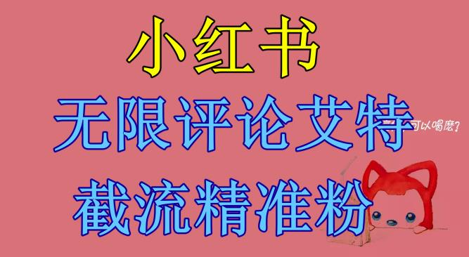 小红书无限评论艾特截流精准粉（软件+教程）-赚米吧