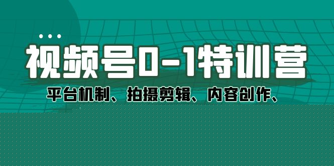 (7373期)视频号0-1特训营:平台机制、拍摄剪辑、内容创作、爆款公式,实战案例分享 (7373期)视频号0-1特训营:平台机制、拍摄剪辑、内容创作、爆款公式,实战案例分享