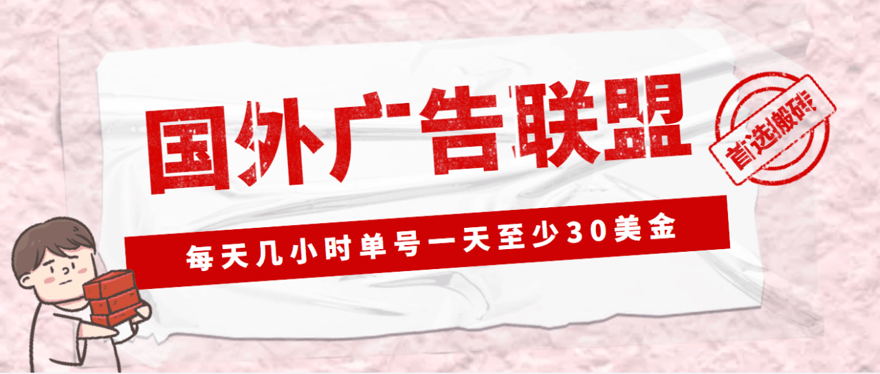 外面收费1980最新国外LEAD广告联盟搬砖项目，单号一天至少30美金(详细教程)-赚米吧