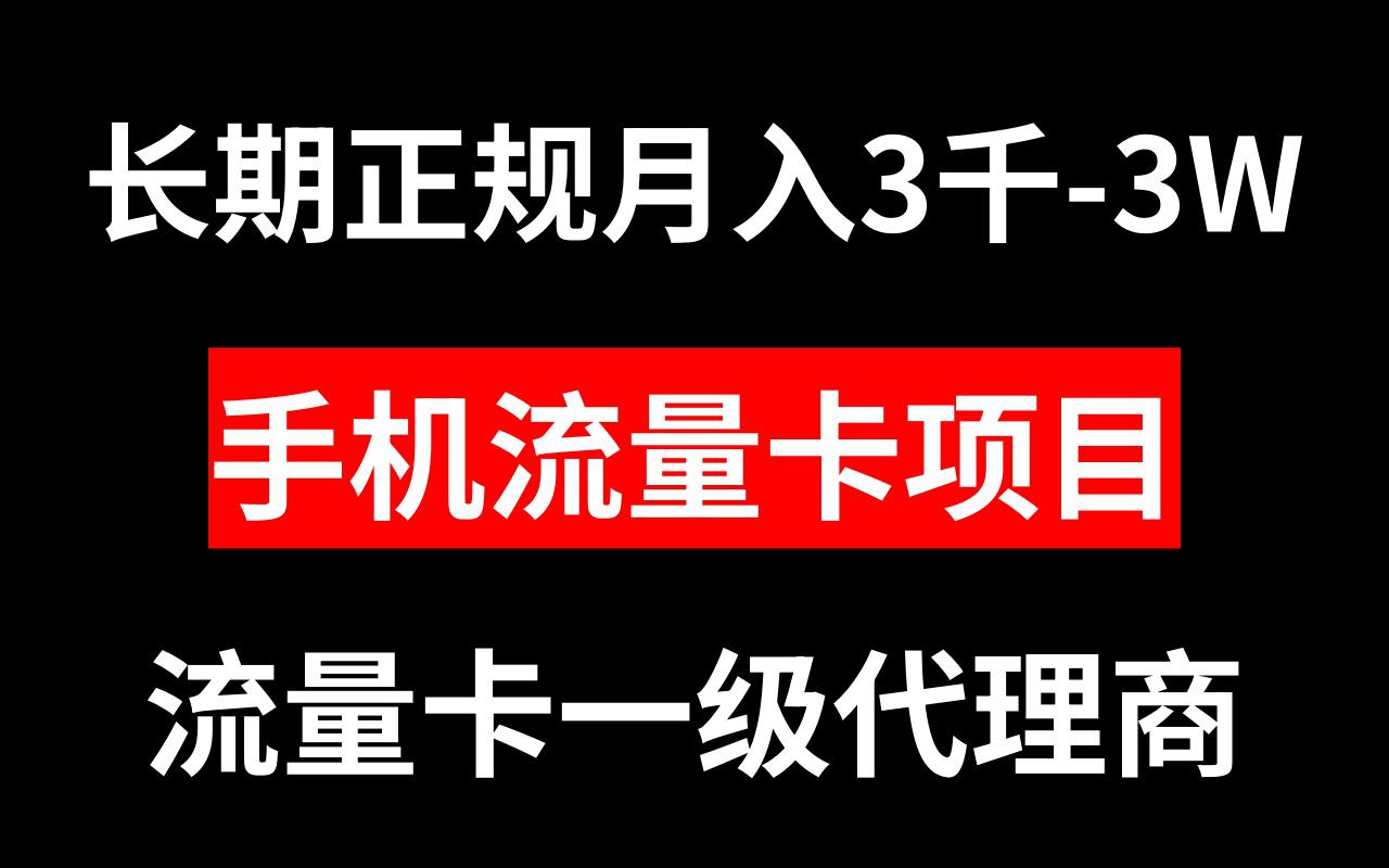 手机流量卡代理月入3000-3W长期正规项目-赚米吧