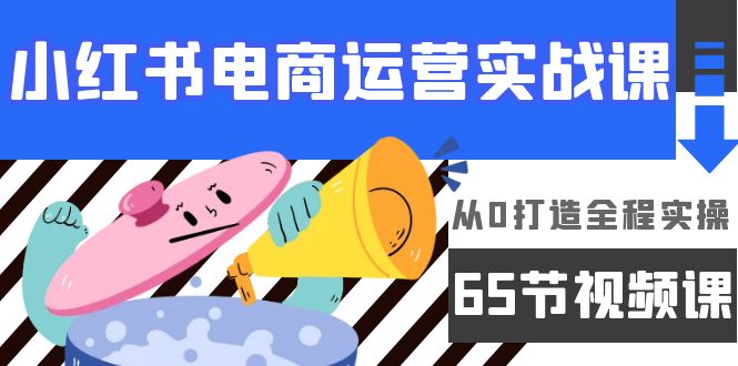 小红书电商运营实战课，从0打造全程实操（65节视频课）-赚米吧