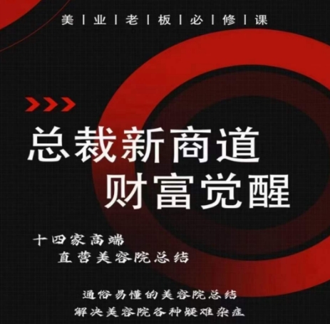 总裁新商道(美业老板必修课)，通俗易懂的美容院总结，解决美容院各种疑难杂症-赚米吧