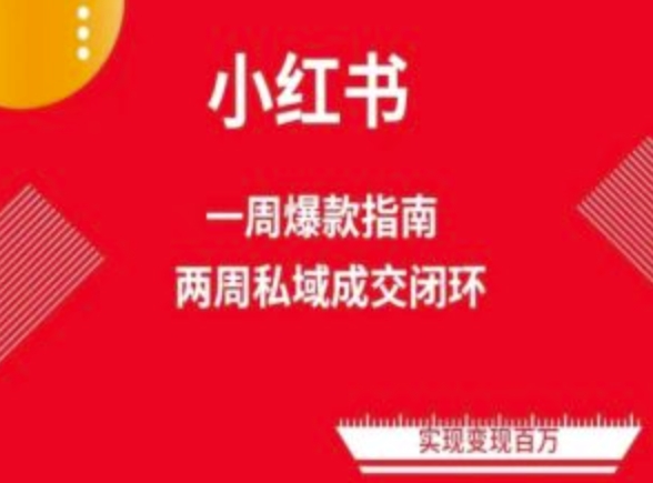 小红书流量秘籍：两周速成爆款笔记，解锁免费流量池-赚米吧