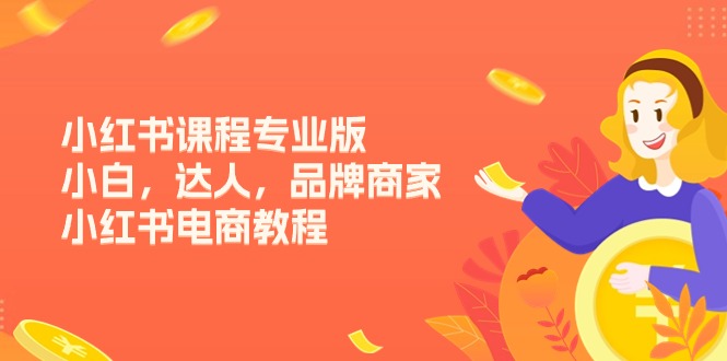 小红书课程专业版，小白，达人，品牌商家，小红书电商教程（15节）-赚米吧