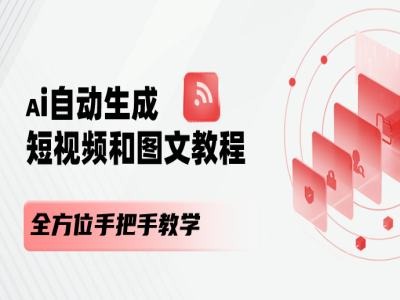 AI自动生成短视频和图文课程，全方位手把手教学-赚米吧