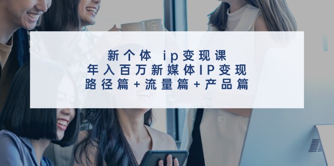 创新个体 ip变现课，年入百万新媒体IP变现，路径篇+流量篇+产品篇-赚米吧