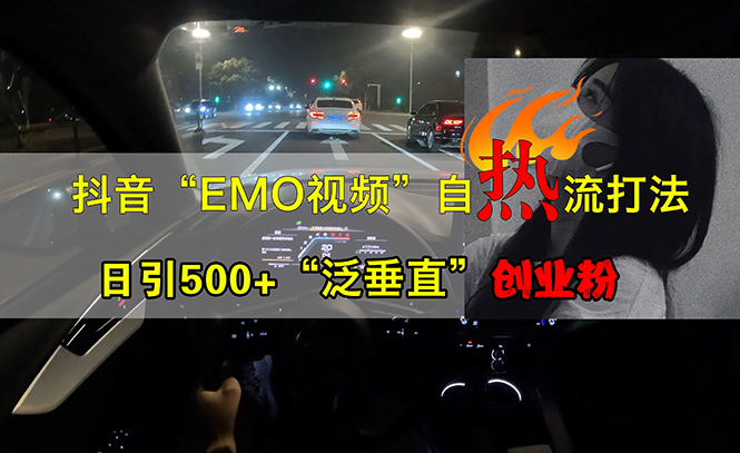 抖音EMO视频自热打法，日引500+“泛垂直”创业粉-赚米吧