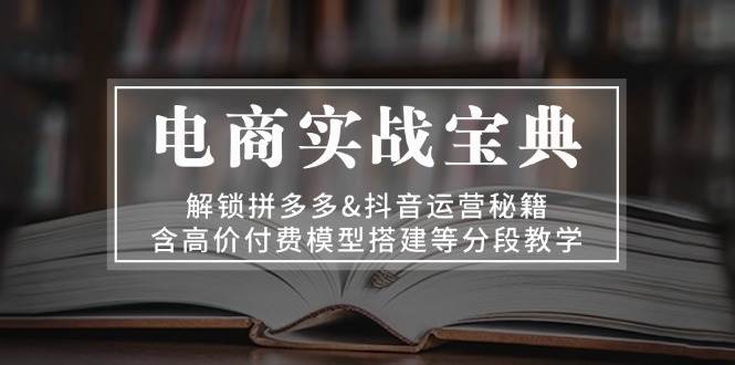 电商实战宝典 解锁拼多多&抖音运营秘籍 含高价付费模型搭建等分段教学-赚米吧