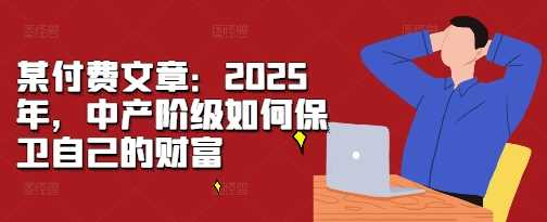 某付费文章：2025年，中产阶级如何保卫自己的财富-赚米吧