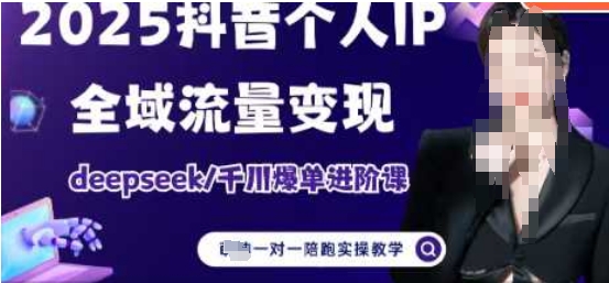 2025个人IP短视频带货(进阶版)全域流量变现，deepseek千川爆单进阶课-赚米吧