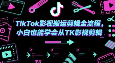 TikTok影视搬运剪辑全流程，小白也能学会从TK影视剪辑-赚米吧