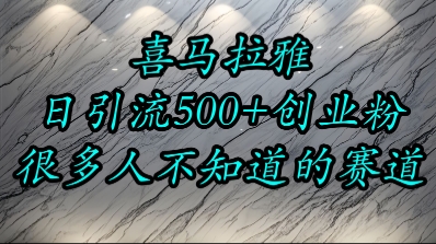 喜马拉雅，小而精的流量赛道，日进500+精准创业粉-赚米吧