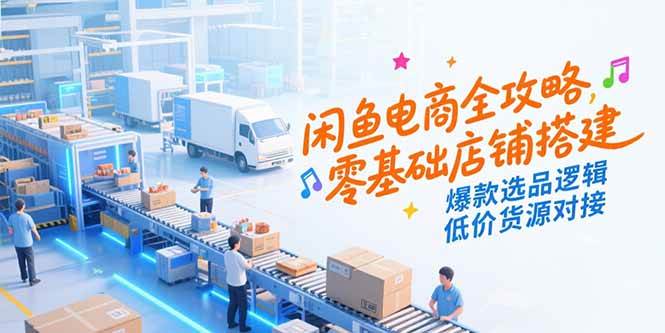 闲鱼电商全攻略，零基础店铺搭建，爆款选品逻辑，低价货源对接-赚米吧
